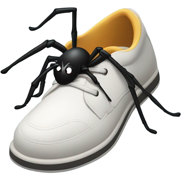 Spider under a shoe emoji