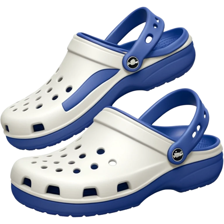 Pure white Crocs clogs, clean matte texture, ventilation holes visible, minimal lighting, dark neutral background, realistic product photo, no logos, no text. no color other than white emoji