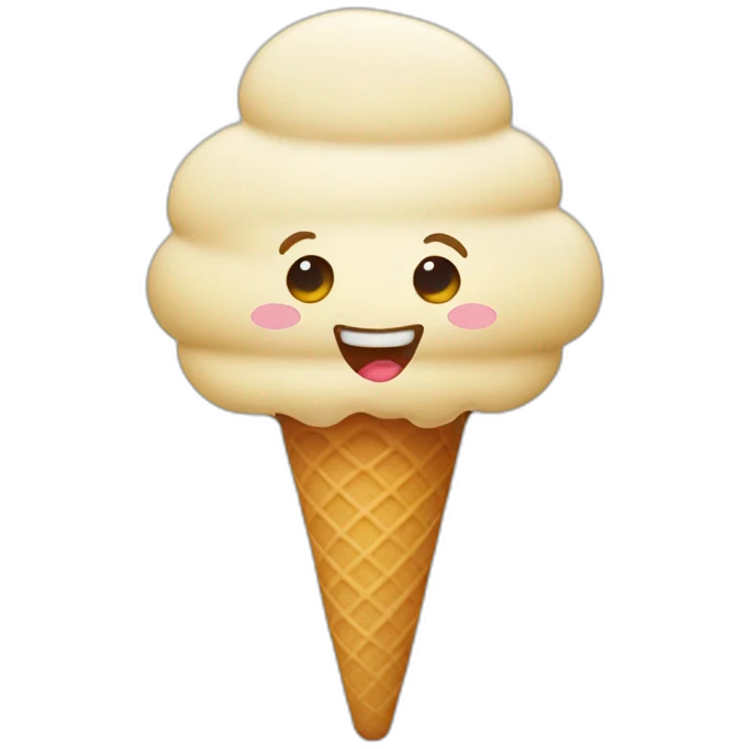 beige ice cream emoji