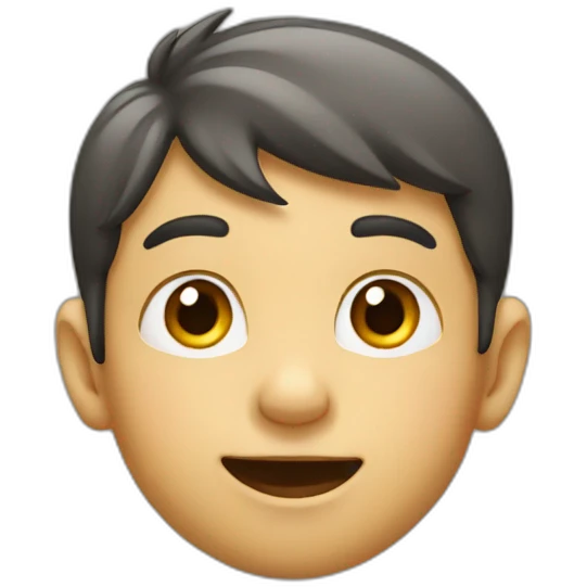little boy point at his ear emoji