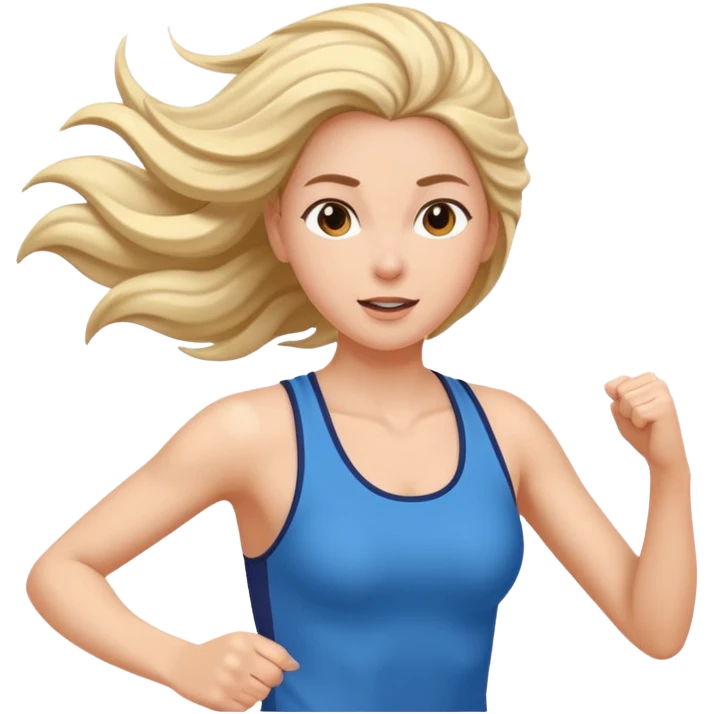 Woman with boobs out running  emoji
