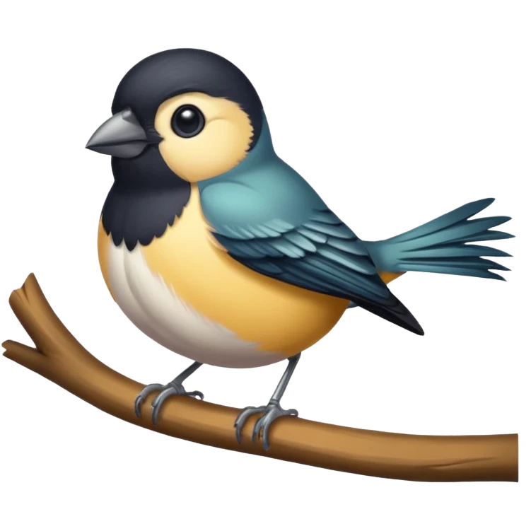 Tit bird  emoji