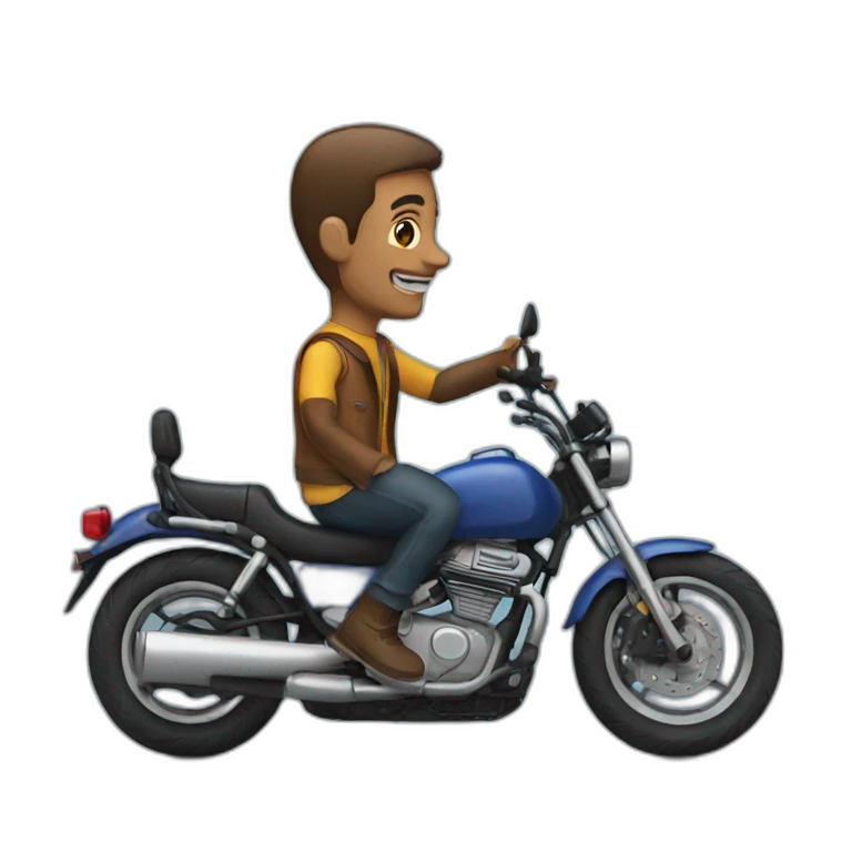 Chat en moto emoji