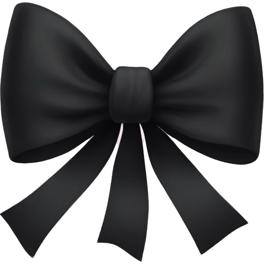 Black bow emoji
