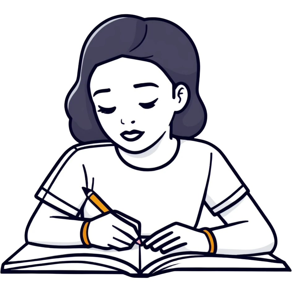 Black Woman Studying And Taking Notes emoji