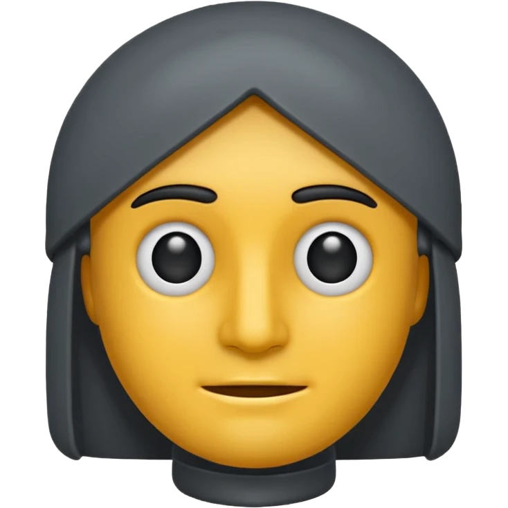 Single dark-gray Roman sanpietrino emoji, minimal and rounded emoji