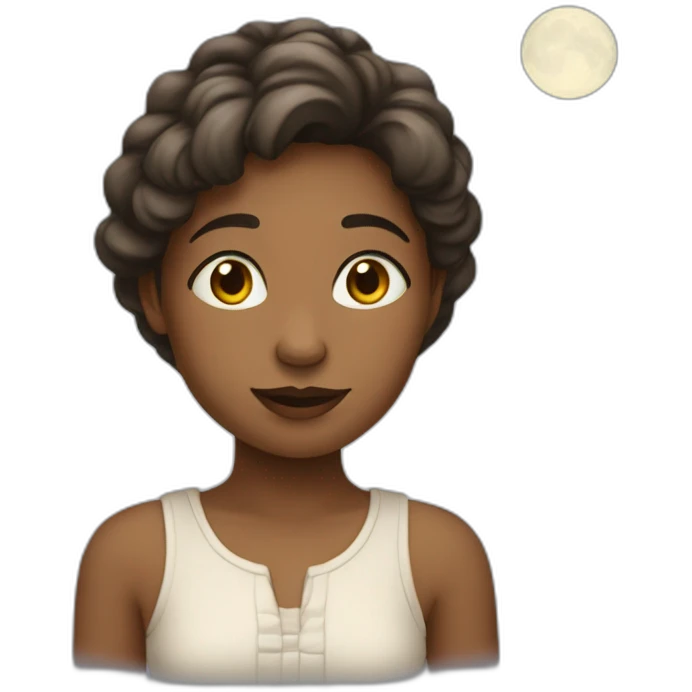 Une fille qui es une lune emoji