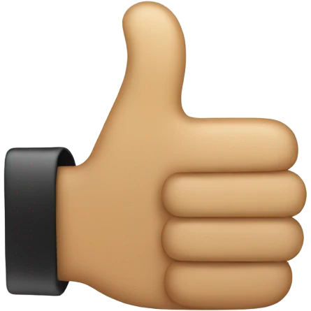 Abstract image of thumbs up agreeing emoji