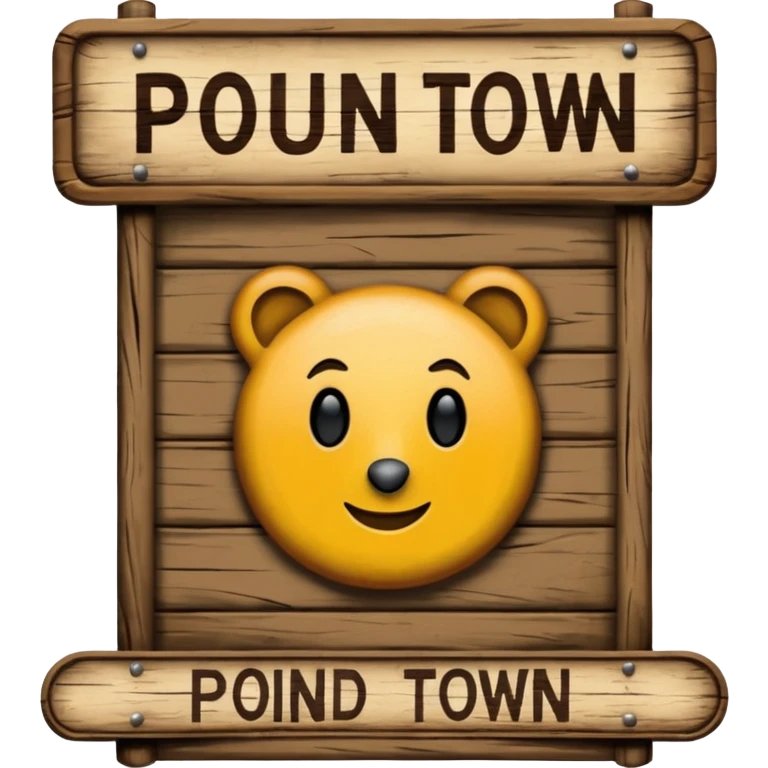 A sign that says pound town  emoji
