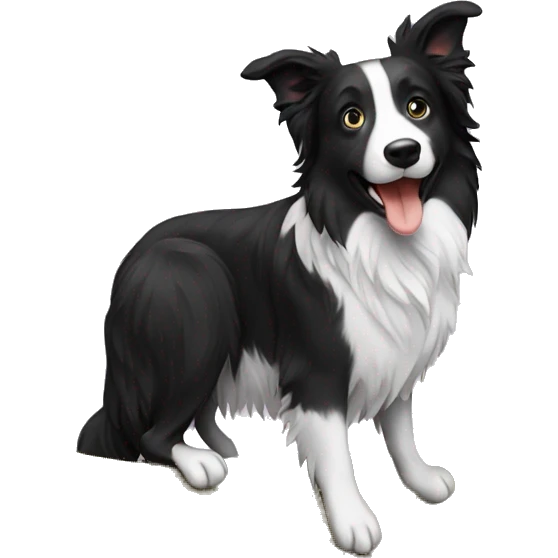 border collie on a tree emoji
