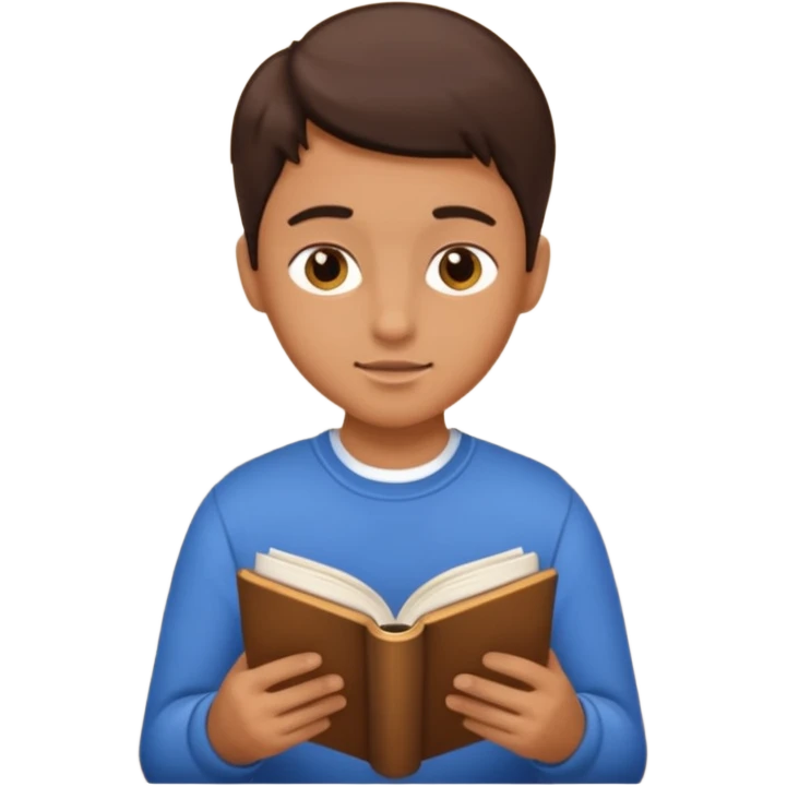 a student reading a book emoji