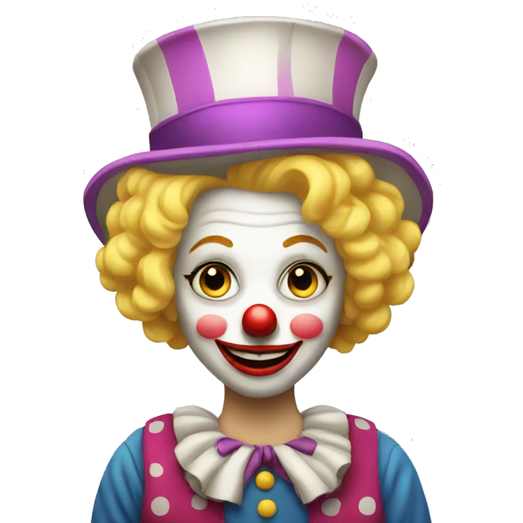 old blonde clown emoji
