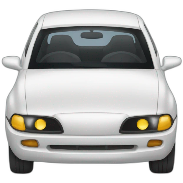 car without wheels and mirrors emoji