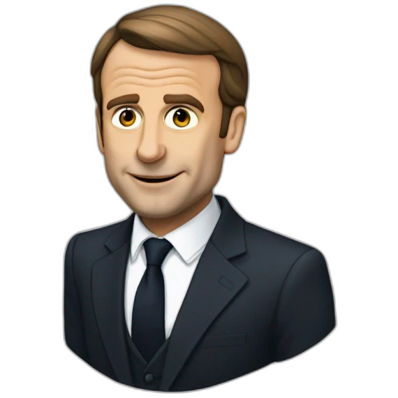 Macron qui embrasse Castex emoji