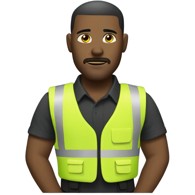 man standing with stab vest  emoji