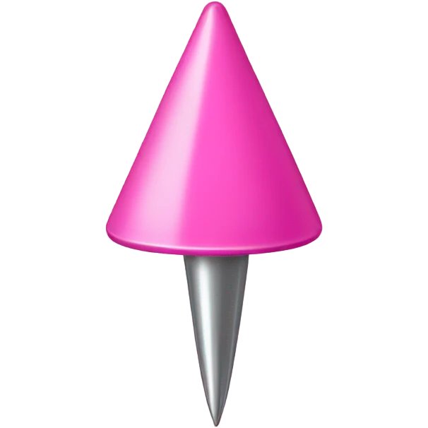 Pink push pin emoji