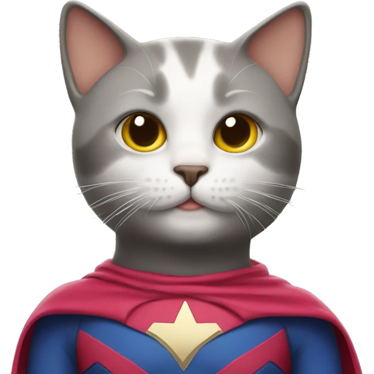 cat with superhero outfit emoji