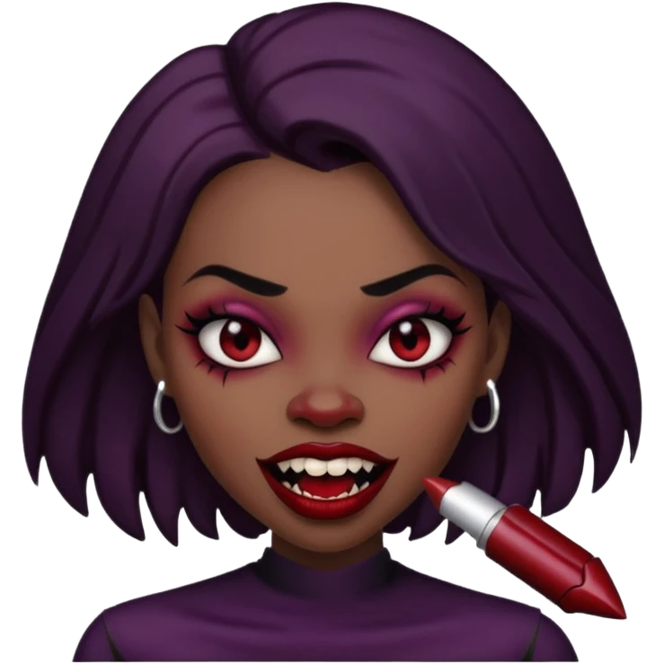 black vampire woman emoji