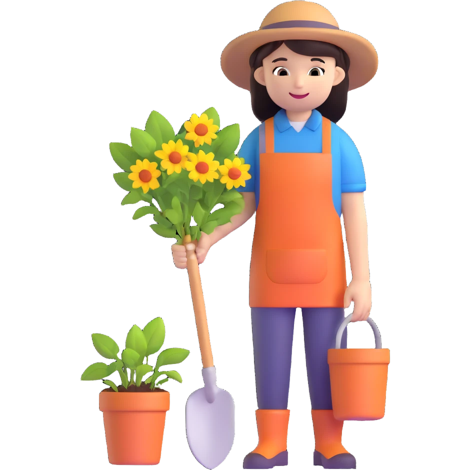 young white gardener emoji