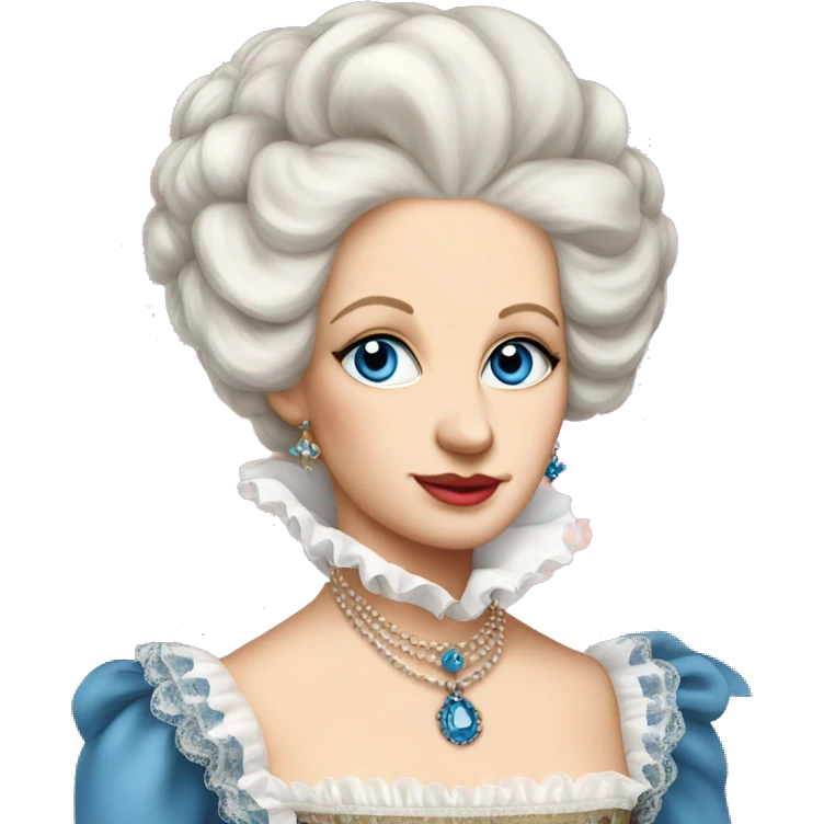 marie Antoinette with blue eyes emoji