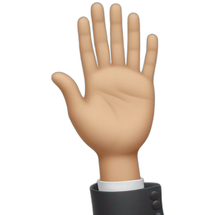 HR-manager Shows hands of the cross emoji
