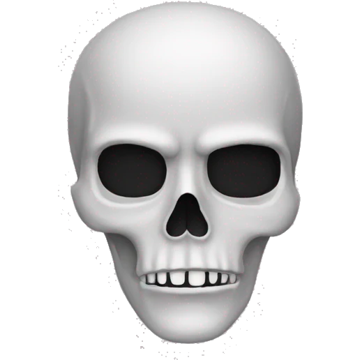 boring face emoji with skull mask emoji