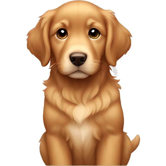 brown golden retriever puppy emoji