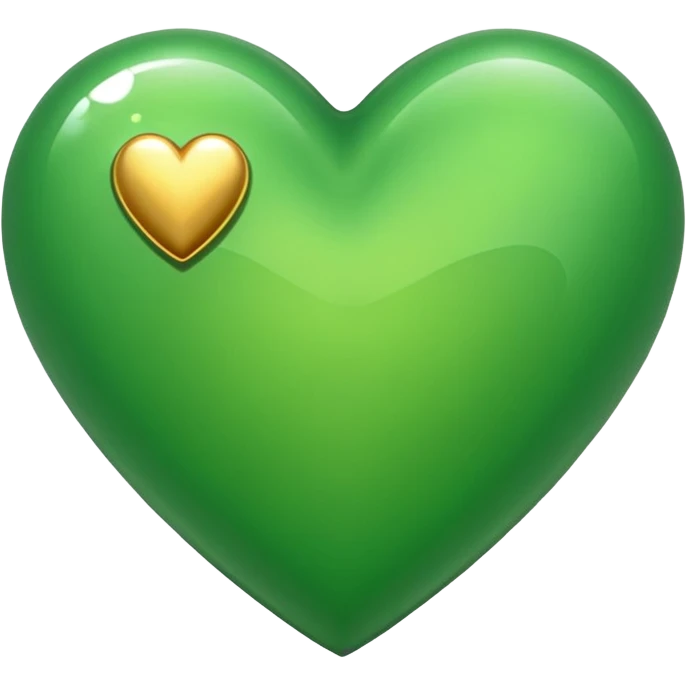 heart with golden and green colours emoji