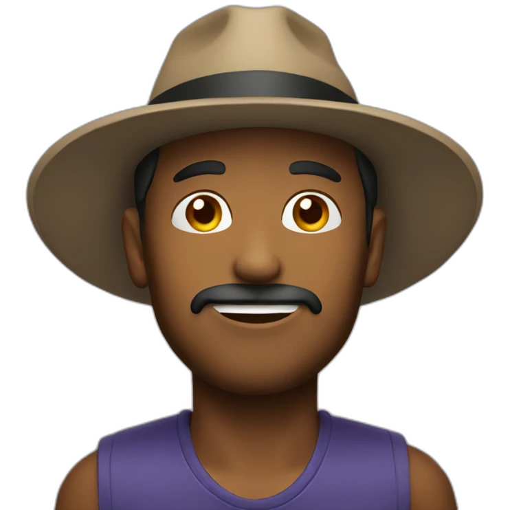 Man with hat emoji