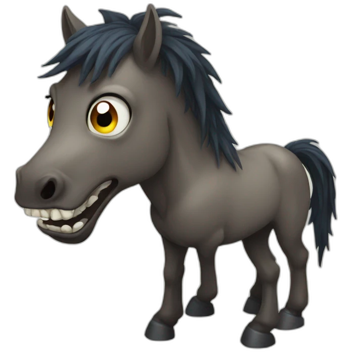Scary horse emoji