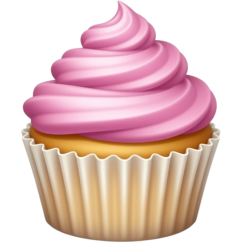 Cupcake with pink icing emoji