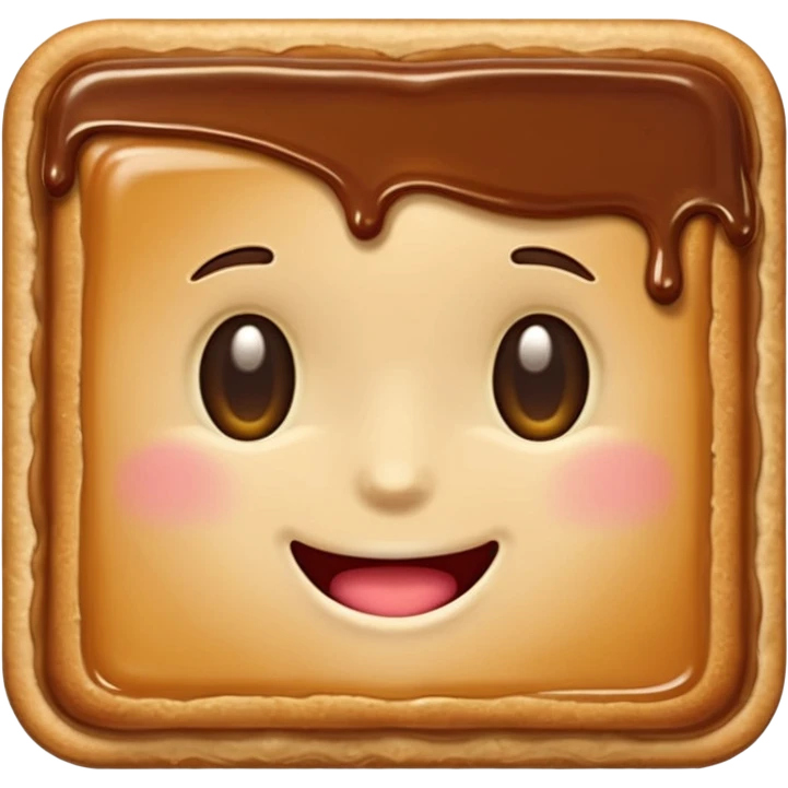 emoji holding caramel slice emoji