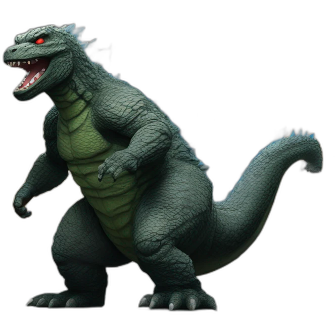 Godzilla qui detruit une ville emoji