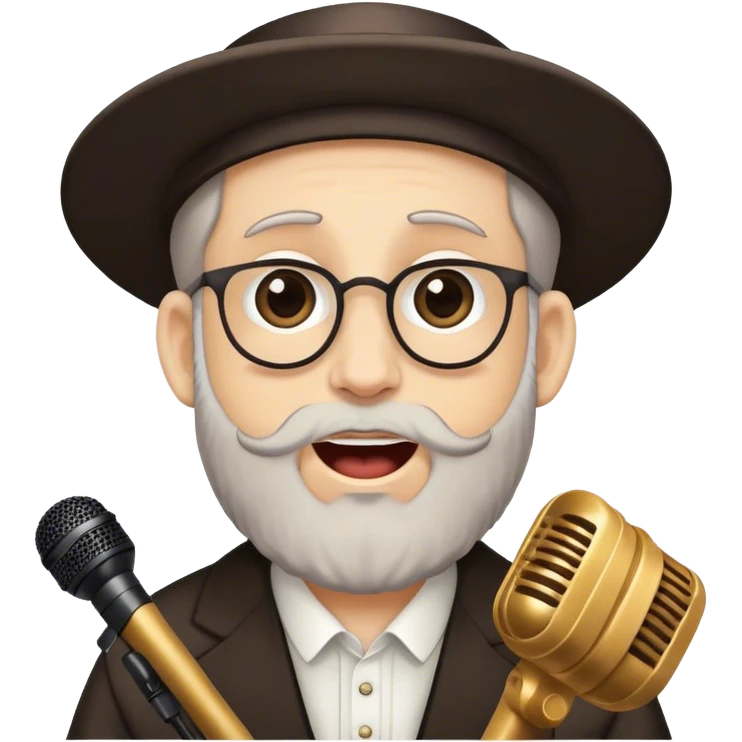 Rabbi singing  emoji