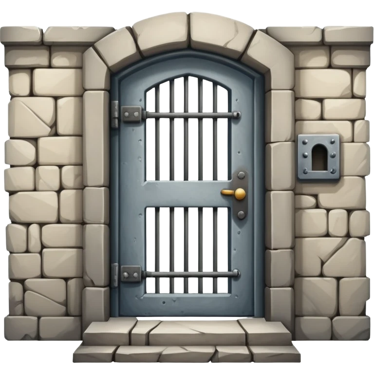 A prison with an open door emoji