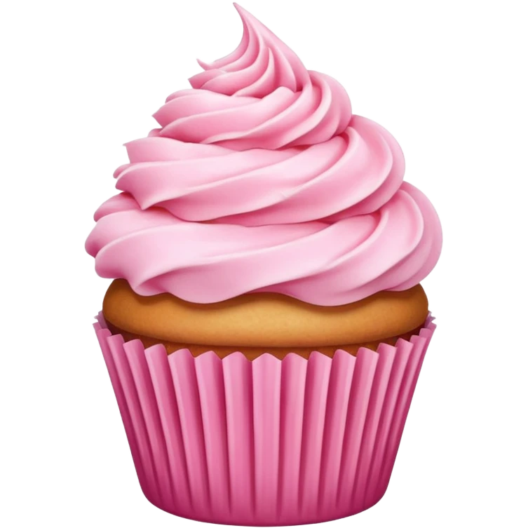 Cupcake with pink icing emoji