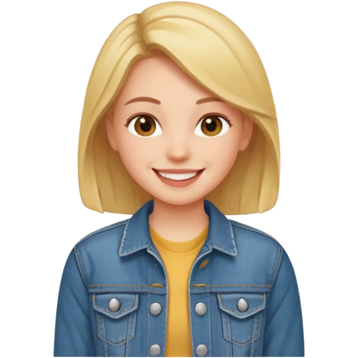 girl in jean jacket emoji