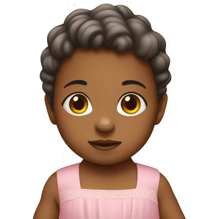 baby wearing a pink dress emoji