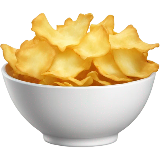 White bowl of ruffled chips  emoji