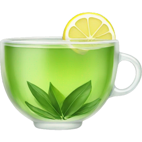 Green tea with lemon  emoji