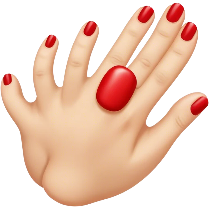 A red toenail emoji
