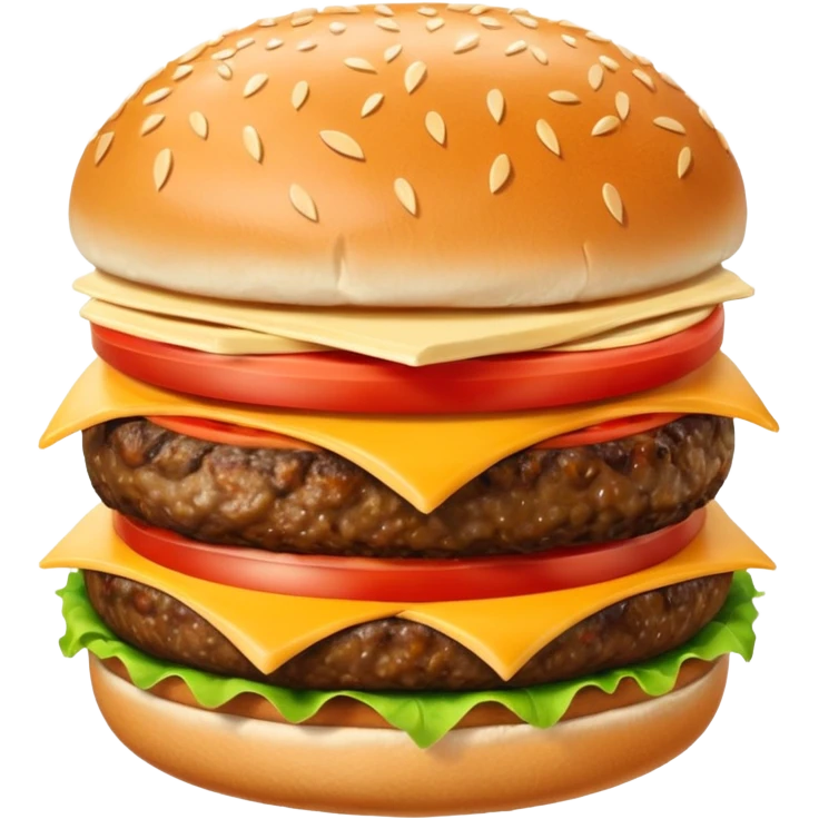 hamburguesa contenta con ojos emoji