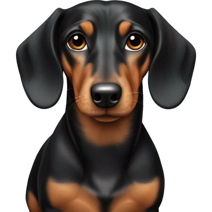 dachshund black and tan emoji
