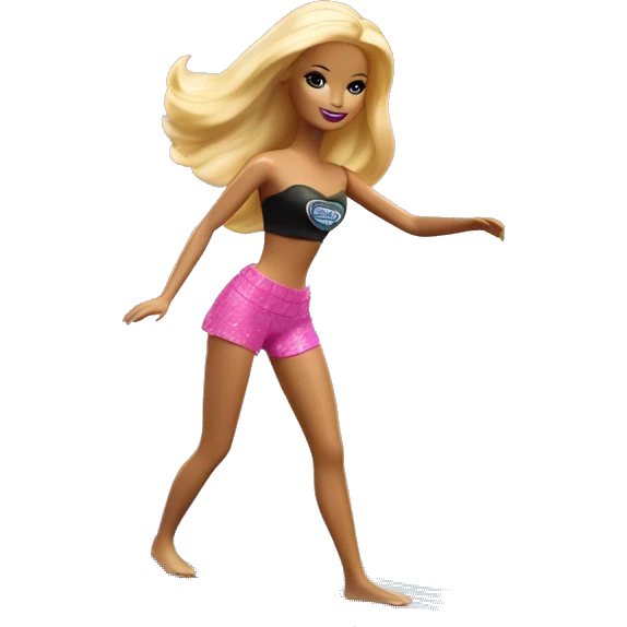 Barbie haciendo surf emoji