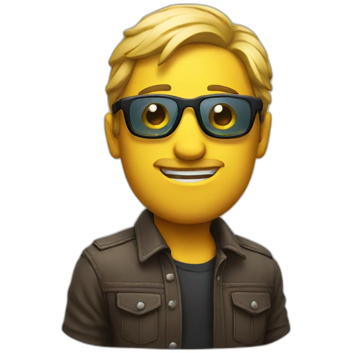 Cool emoji with glass emoji