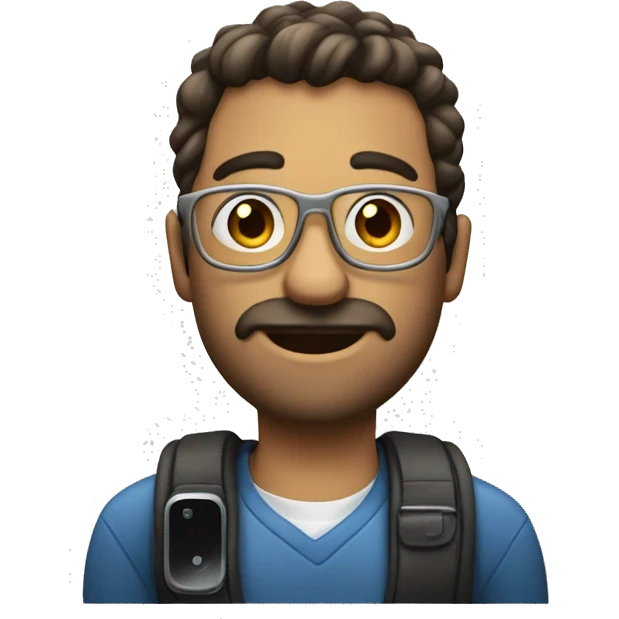 homem tirando uma foto com o celular emoji
