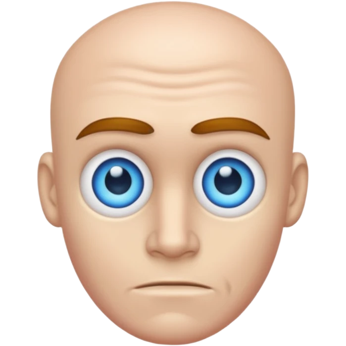 knucklehead with blue eyes emoji