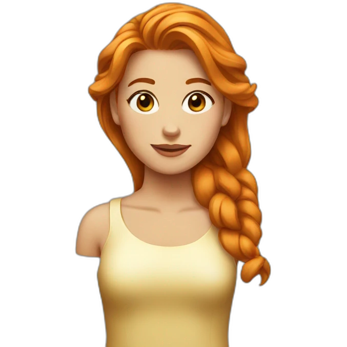 femme cheveux roux emoji