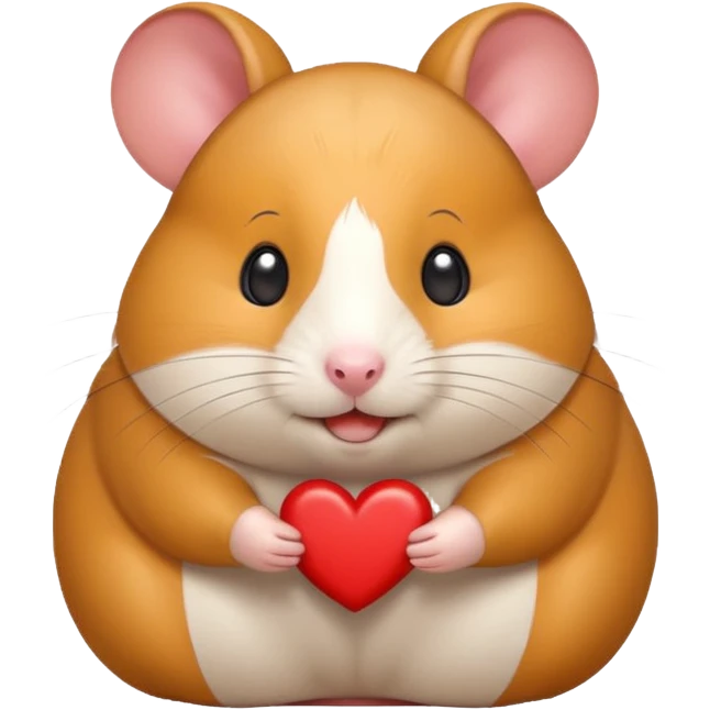 happy heart hamster emoji