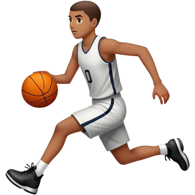 Chasing a basketball emoji